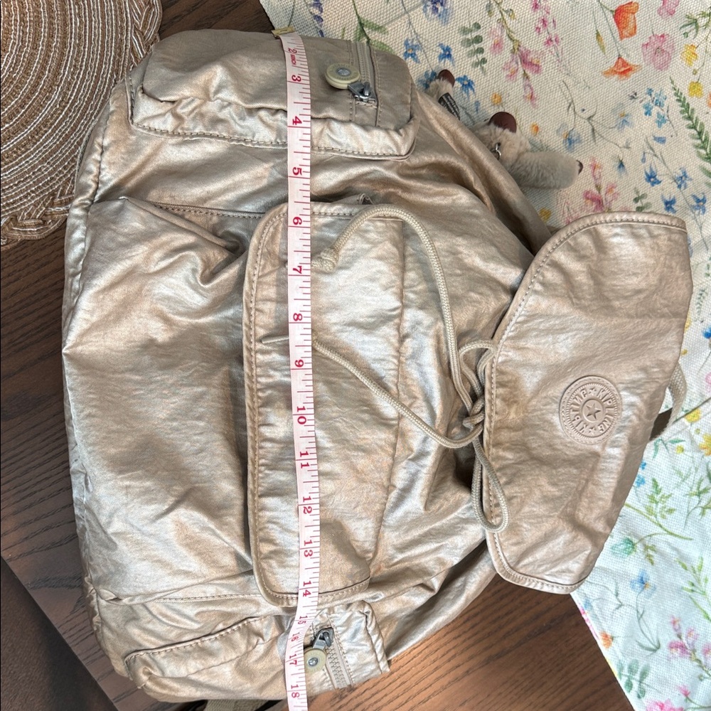 Kipling Metallic Champagne Backpack - Picture 5 of 6